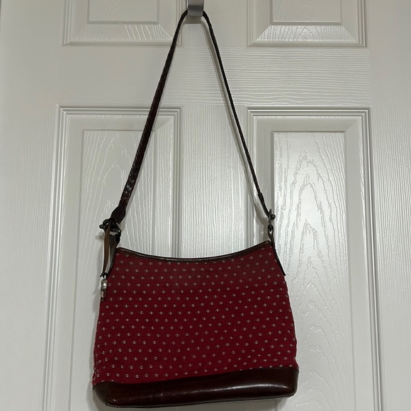 Brighton Red Tapestry Braided  Shoulder Strap Bag - Picture 1 of 7